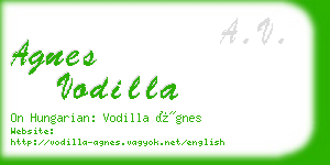 agnes vodilla business card